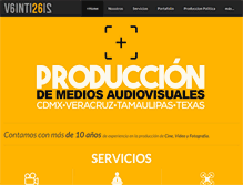 Tablet Screenshot of 26producciones.com